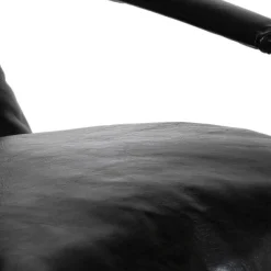 Bois & Chiffons Fauteuil cuir damo noir- 63x99x99 cm