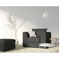 Mazzini Sofas Fauteuil Quince gris foncé - 97x92x80 cm