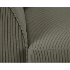 Mazzini Sofas Fauteuil Quince Velours côtelé gris clair - 97x92x80 cm