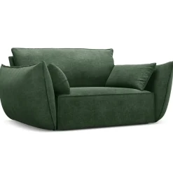 Mazzini Sofas Fauteuil Vanda vert bouteille - 128x100x85 cm