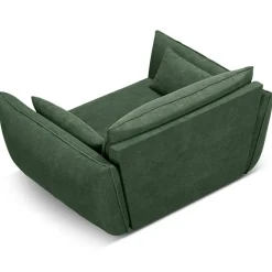Mazzini Sofas Fauteuil Vanda vert bouteille - 128x100x85 cm
