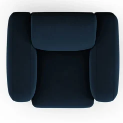 Mazzini Sofas Fauteuil Velours Jasmin bleu roi - 105x95x72 cm