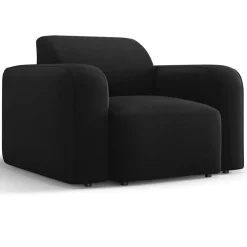 Mazzini Sofas Fauteuil Velours Jasmin noir - 105x95x72 cm