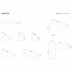 Mazzini Sofas Fauteuil Velours Jasmin noir - 105x95x72 cm