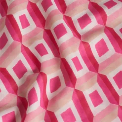 Femme Caroll Foulard Adel imprimé graphique rose - 105x180 cm