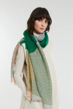 Femme Mapoesie Foulard Cosmic Vert 70 X 190Cm