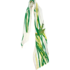 Femme Petrusse Foulard en Lin et Coton Paradisie ecru - 70x190 cm