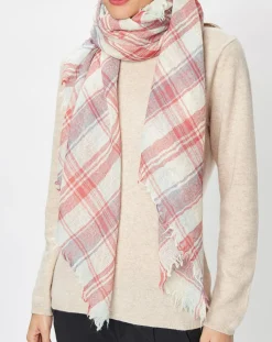 Femme Petrusse Foulard Floris 100% Laine rose - 130x130 cm