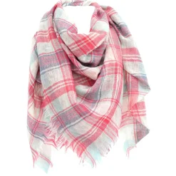 Femme Petrusse Foulard Floris 100% Laine rose - 130x130 cm