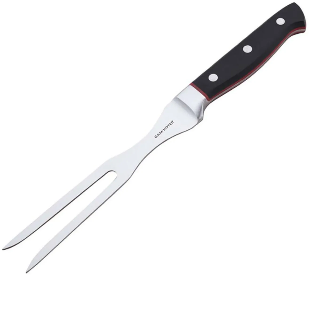 Sale Gam'Hotel Fourchette à viande Hiro noir/rouge - 30.5 cm