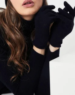 Outlet Cashmere Tribu Gants 100% Cachemire Garance noirs