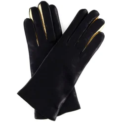 Maison Fabre Gants en Cuir d'Agneau doublure Laine Heritage Valois bleu nuit