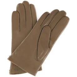 Clearance Maison Fabre Gants en Cuir d'Agneau doublure Laine Waves chameau