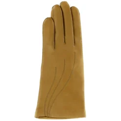 Discount Maison Fabre Gants en Cuir d'Agneau doublure Laine Waves chameau clair