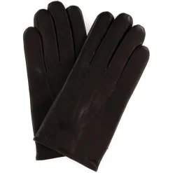 Homme Maison Fabre Gants en Cuir d'Agneau doublure Laine Heritage Rivoli marron foncé