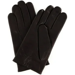Homme Maison Fabre Gants en Cuir d'Agneau doublure Laine Heritage Rivoli marron foncé