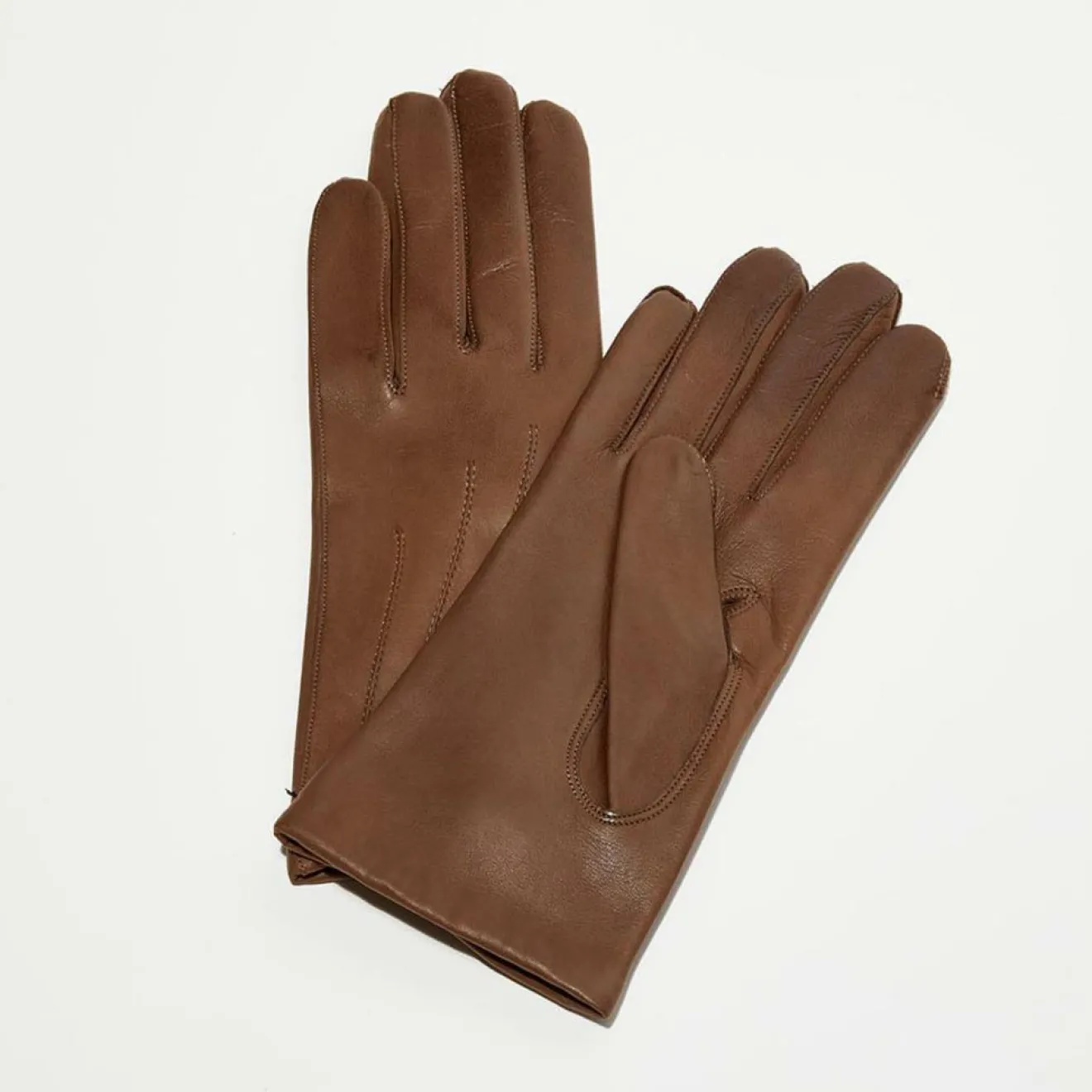 Hot Maison Fabre Gants en Cuir d'Agneau Waves taupe