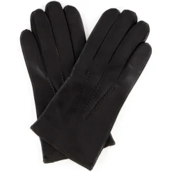 Sale Maison Fabre Gants en Cuir de Cerf Daniel marron foncé