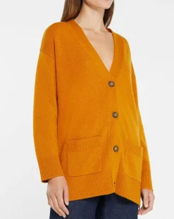Sale Galeries Lafayette Gilet 100% Cachemire Dira orange