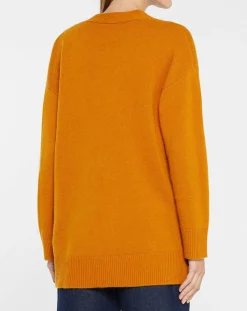 Sale Galeries Lafayette Gilet 100% Cachemire Dira orange