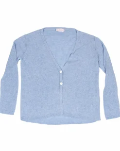 Femme Cuisse de Grenouille Gilet Casta bleu