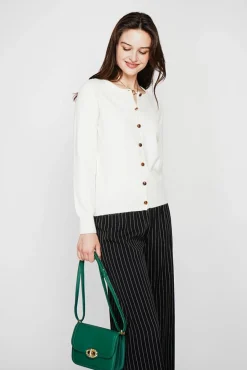 Online C&Jo Gilet col ras du cou naturel