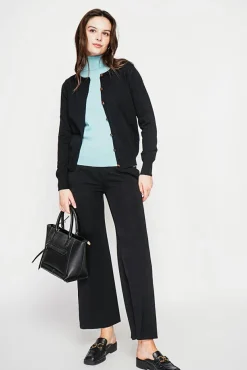 Femme C&Jo Gilet col ras du cou noir