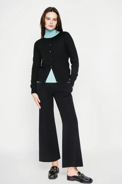 Femme C&Jo Gilet col ras du cou noir