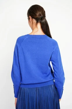 Clearance Assuili Gilet col ras du cou royal