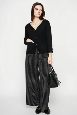 Best C&Jo Gilet col v boutonné noir