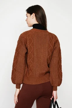 Femme C&Jo Gilet col v marron