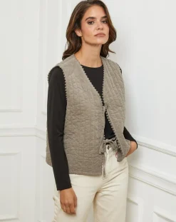 New L'Armoire de Suzette Gilet Diane taupe