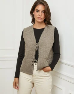 New L'Armoire de Suzette Gilet Diane taupe