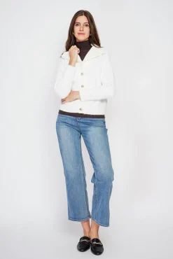 Clearance C&Jo Gilet double col naturel