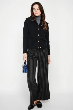 Outlet C&Jo Gilet double col noir