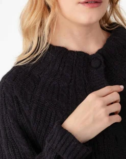 New Indies Gilet en Alpaga & Laine mélangés Elise noir