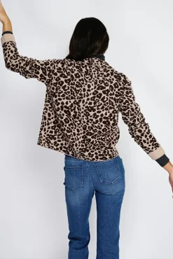 Best Assuili Gilet en Cachemire & Soie mélangés Léopard camel/marron