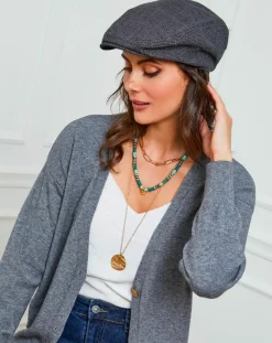 Clearance Fleur de cachemire Gilet en Cachemire mélangé Laura gris