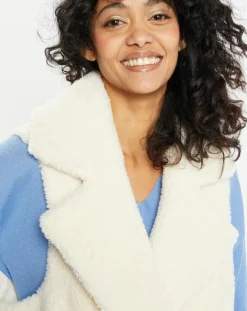 Femme Lou Andrea Gilet en Fausse Fourrure W1622 Mont panna