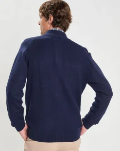 Hot Hackett London Gilet en Laine & Cachemire bleu marine