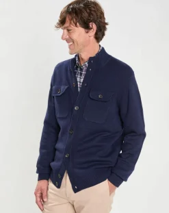 Hot Hackett London Gilet en Laine & Cachemire bleu marine