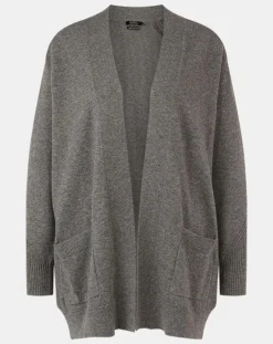 Femme Galeries Lafayette Gilet en Laine & Cachemire Susan gris foncé