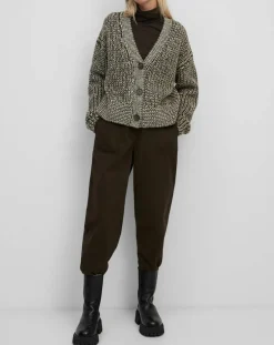 Discount Marc O'Polo Gilet en Laine mélangée grosse maille marron/écru