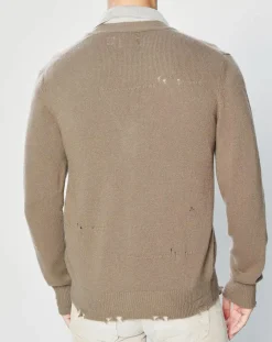 Homme Replay Gilet en Laine mélangée Tailored marron clair