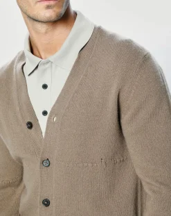 Homme Replay Gilet en Laine mélangée Tailored marron clair