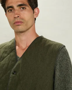 Homme Hartford Gilet en Laine mélangée Vince armée