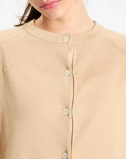 Online Jodhpur Gilet en Lin & Coton Rouga beige