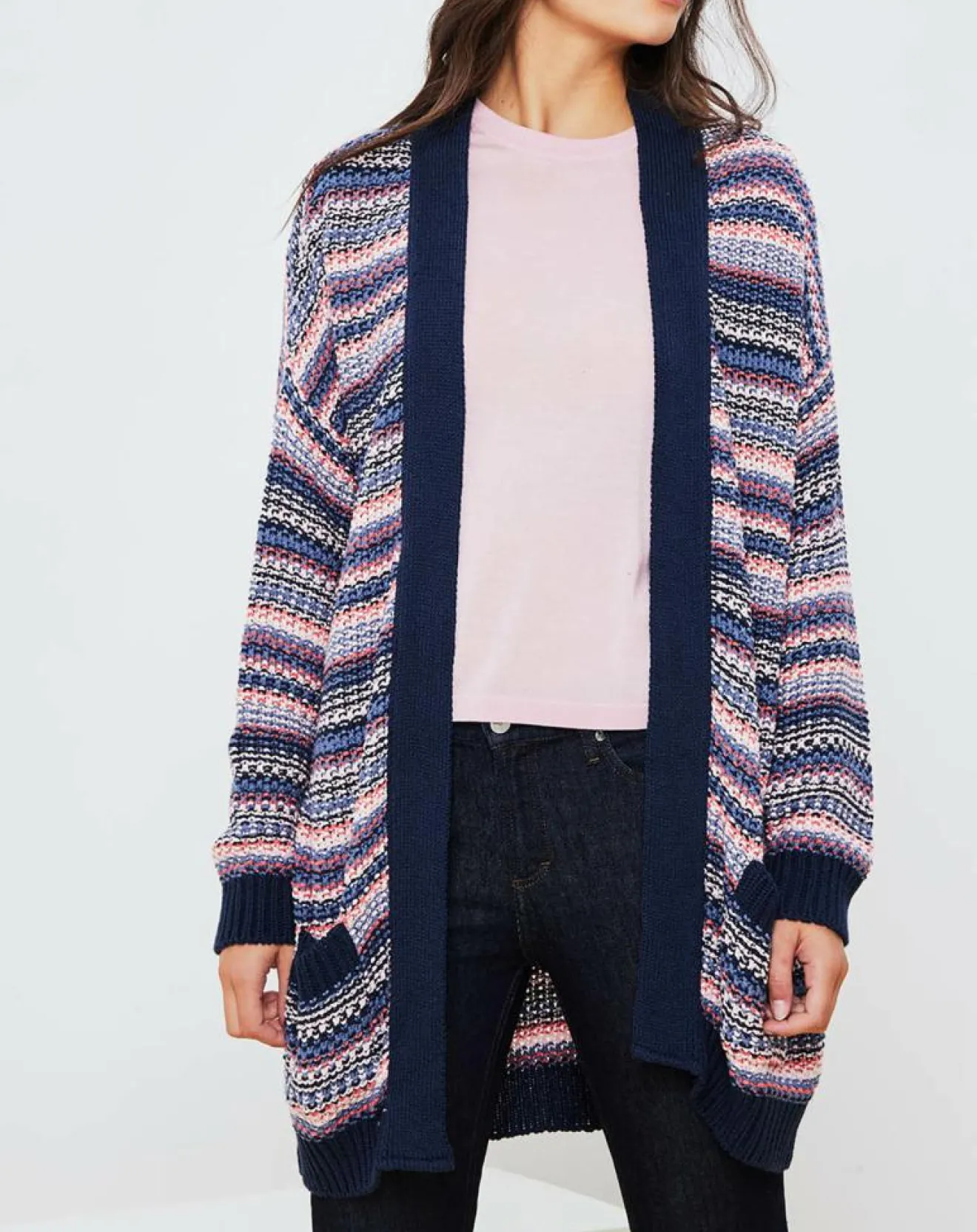 New La Petite Francaise Gilet Jardin multicolore bleu