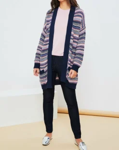 New La Petite Francaise Gilet Jardin multicolore bleu