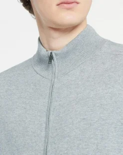 Discount Hackett London Gilet Jersey zippé gris